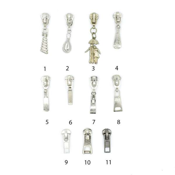 Бегунок на металлическую молнию №5 никель