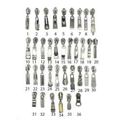 Бегунок на спиральную молнию курточную №7 никель темный