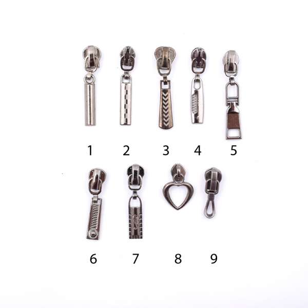 Бегунок на металлическую молнию №3 антик