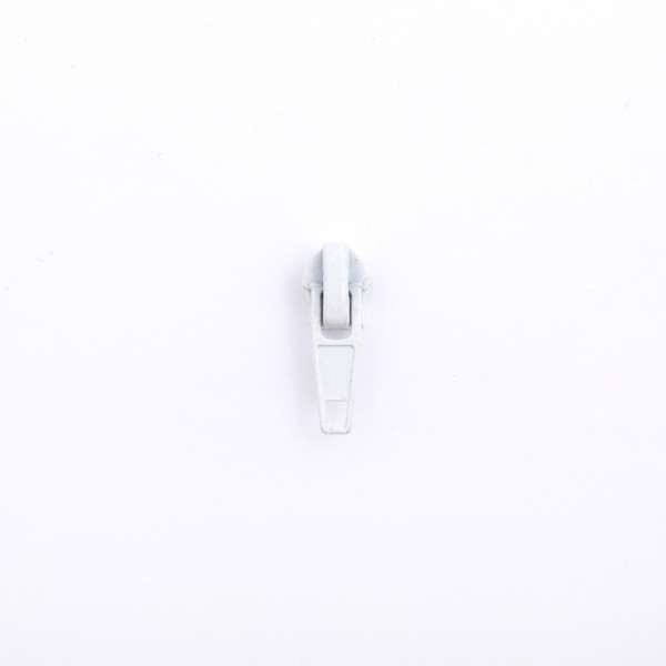 Бегунок на спиральную молнию №7 белый