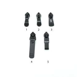 Бегунок на спиральную молнию №7 черный с пластиковым пулером