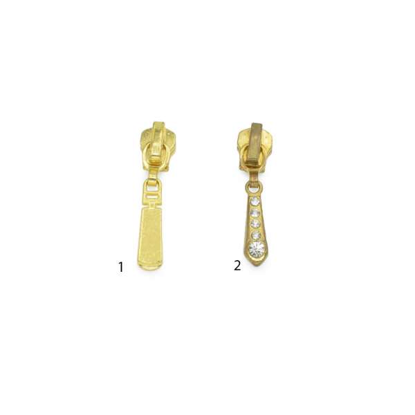 Бегунок на металлическую молнию №5 золото