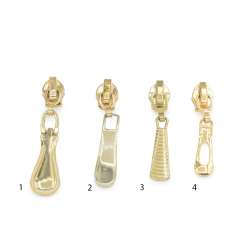 Бегунок на спиральную молнию №5 золото