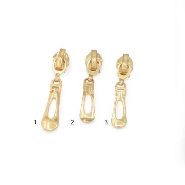 Бегунок на спиральную молнию №7 золото