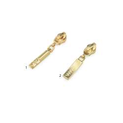 Бегунок на спиральную молнию №7 золото