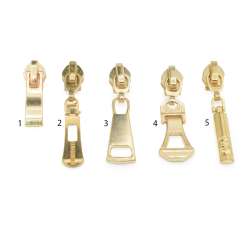 Бегунок на спиральную молнию №7 золото