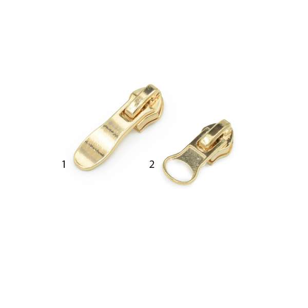 Бегунок на спиральную молнию №7 золото