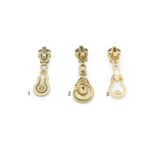 Бегунок на металлическую молнию №5 золото