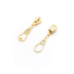 Бегунок на спиральную молнию №5 золото