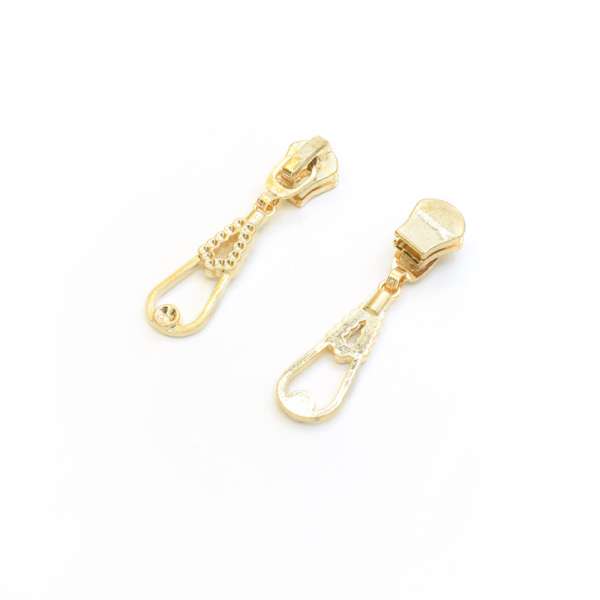 Бегунок на спиральную молнию №5 золото