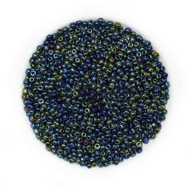 Бисер сине-зеленый ассорти