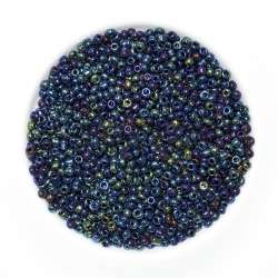 Бисер темно-синий+салатовый ассорти
