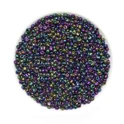 Бисер малиново-зеленый ассорти