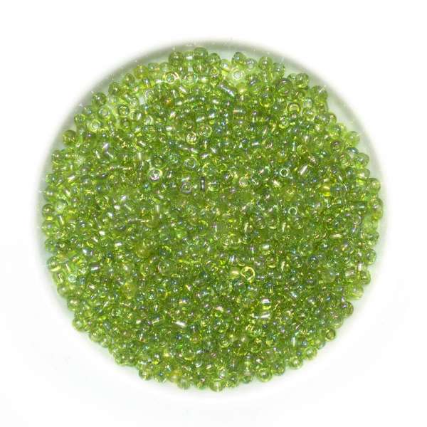 Бисер зелено-желтый ассорти