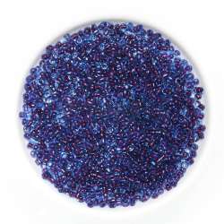 Бисер темно-синий+бордо ассорти