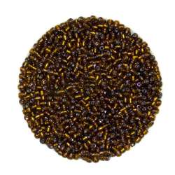 Бисер темно-коричневый с золотистым