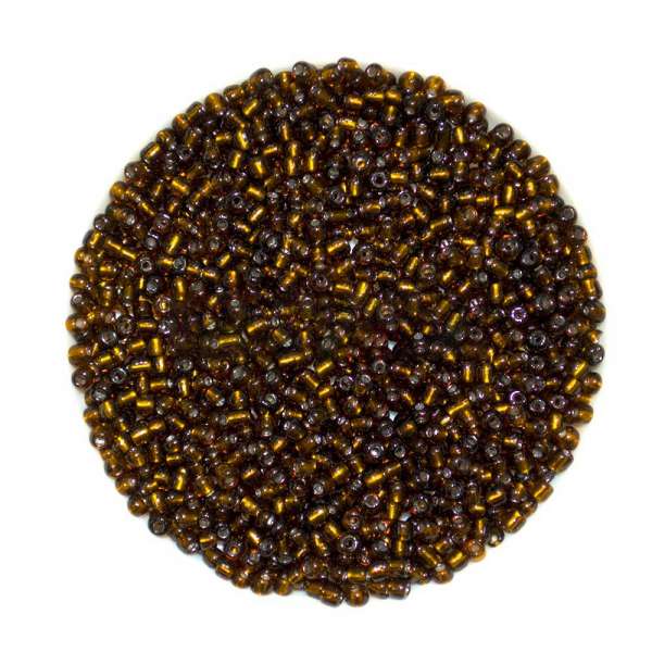 Бисер темно-коричневый с золотистым