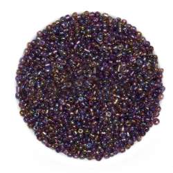 Бисер фиолет-синий + золотистый ассорти