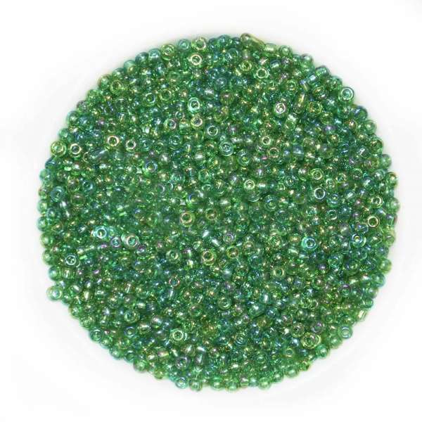 Бисер зеленый хамелеон