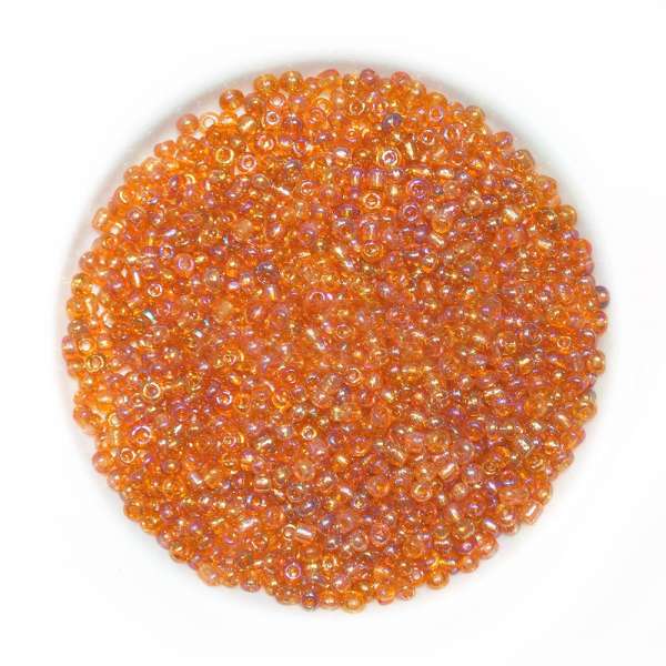 Бисер оранжевый хамелеон