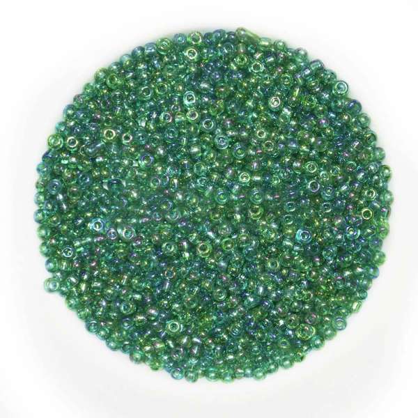 Бисер зелено-золотистый хамелеон