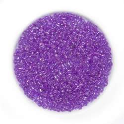 Бисер сиреневый радуга, упаковка 50г