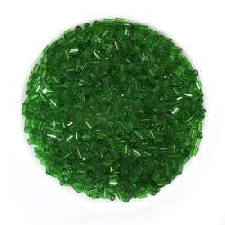 Бисер зеленый темный, упаковка 50г