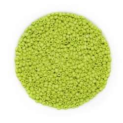 Бисер салатовый светлый, упаковка 50г