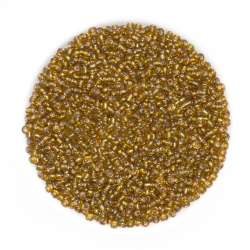 Бисер золотисто-коричневый, упаковка 50г