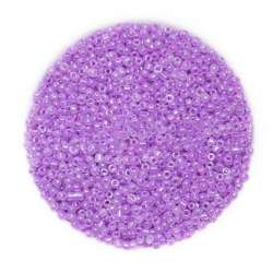 Бисер сиреневый, упаковка 50г