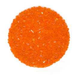 Бисер оранжевый, упаковка 50г