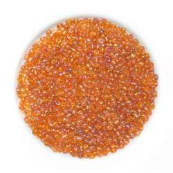 Бисер оранжевый хамелеон, упаковка 50г