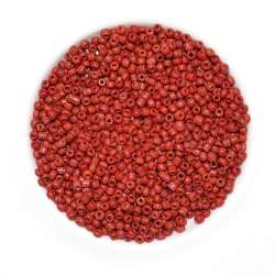 Бисер красно-коричневый, упаковка 50г