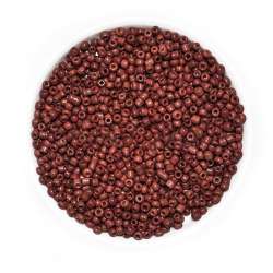 Бисер коричнево-бордовый, упаковка 50г