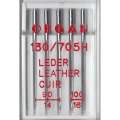 Иглы для кожи ORGAN LEATHER MIX №90/14, №100/16 (набор 5 шт) для бытовых швейных машин