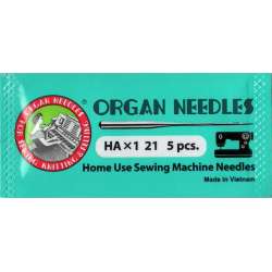 Иглы швейные ORGAN №130/21 (набор 5шт) для бытовых швейных машин