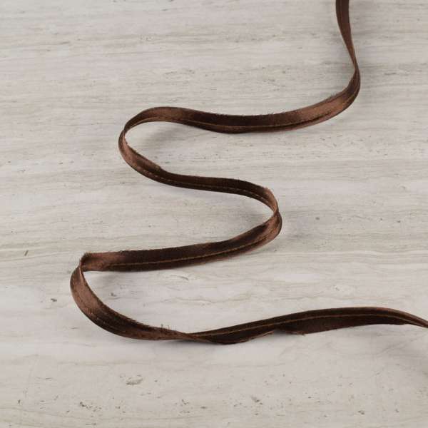 Кант атласный 11мм коричневый темный