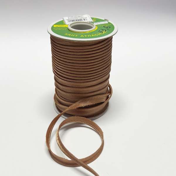 Кант атласный 11мм коричневый светлый (163)