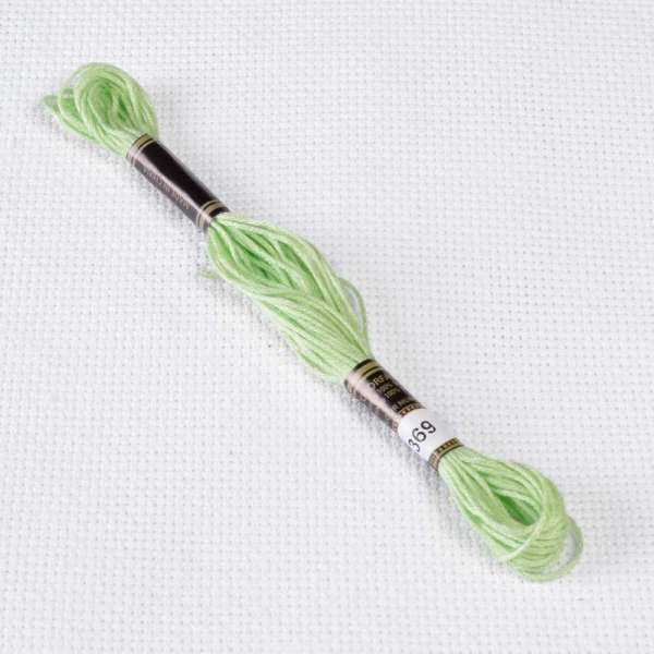 Мулине Bestex 369 8м, Фисташково-зеленый, очень светлый