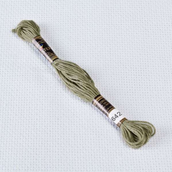 Мулине Bestex 642 8м, Бежево-серый, тёмный