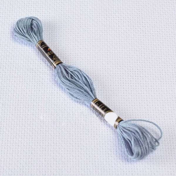 Мулине Bestex 3752 8м, Античный синий, очень светлый