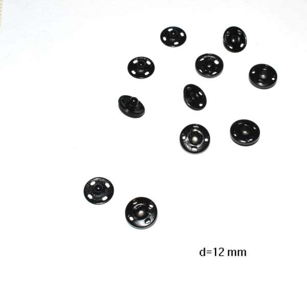 Кнопка металлическая 11мм черная