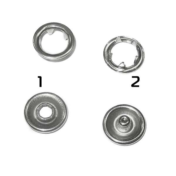 Кнопка металлическая перламутровая