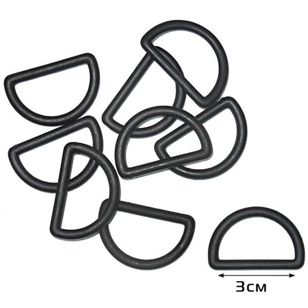 Полукольцо пластик 30мм черное