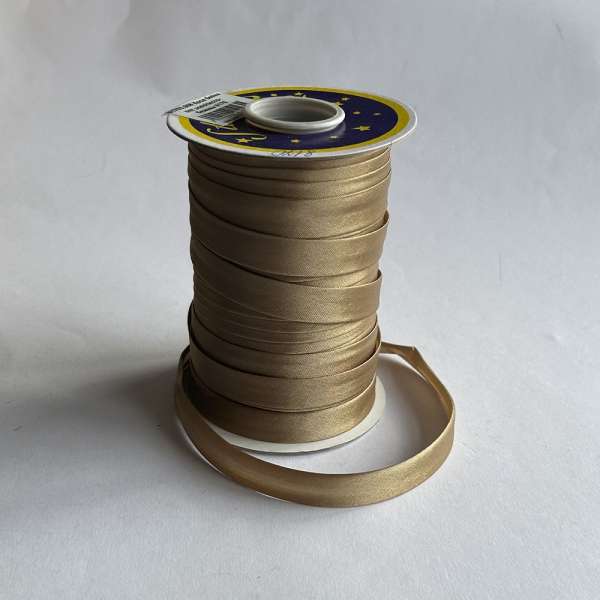 Косая бейка для опта золотисто-бежевая 8170