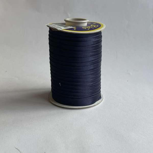 Косая бейка для опта синяя темная 8098