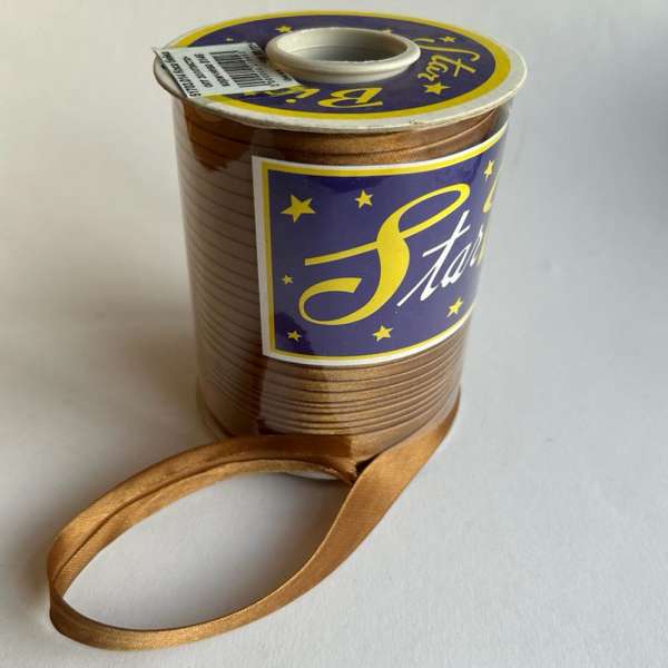 Косая бейка для опта золотисто-коричневая 8146