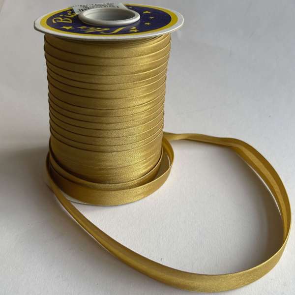 Косая бейка для опта золотисто-горчичная 8152