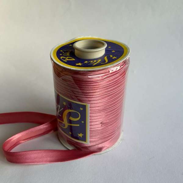 Косая бейка для опта розовая темная 8119