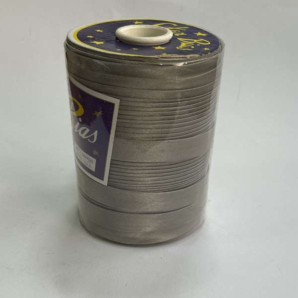 Косая бейка для опта серая светлая